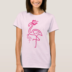 Cute Summer Girly Flamingo  T-Shirt
