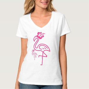 Cute Summer Girly Flamingo  T-Shirt