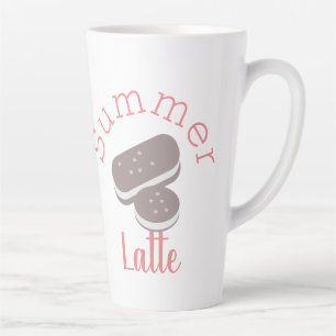 Cute Summer Ice Cream Sandwich Latte Mug