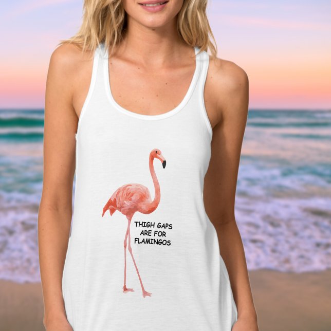 Cute Summer Inspirational Pink Flamingo Singlet (Cute Summer Inspirational Pink Flamingo Tank Top)