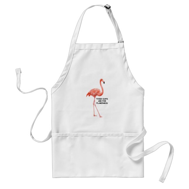 Cute Summer Inspirational Pink Flamingo Standard Apron (Front)