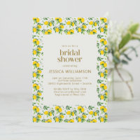 Cute Summer Lemon Fruit Pattern Bridal Shower
