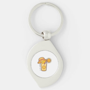 Cute Summer Lemonade Cartoon T-Shirt – Sunny Hat & Key Ring