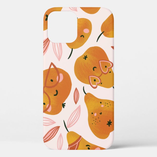 Cute summer pattern with orange pears. Case-Mate iPhone case (Back)
