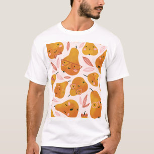 Cute summer pattern with orange pears. T-Shirt