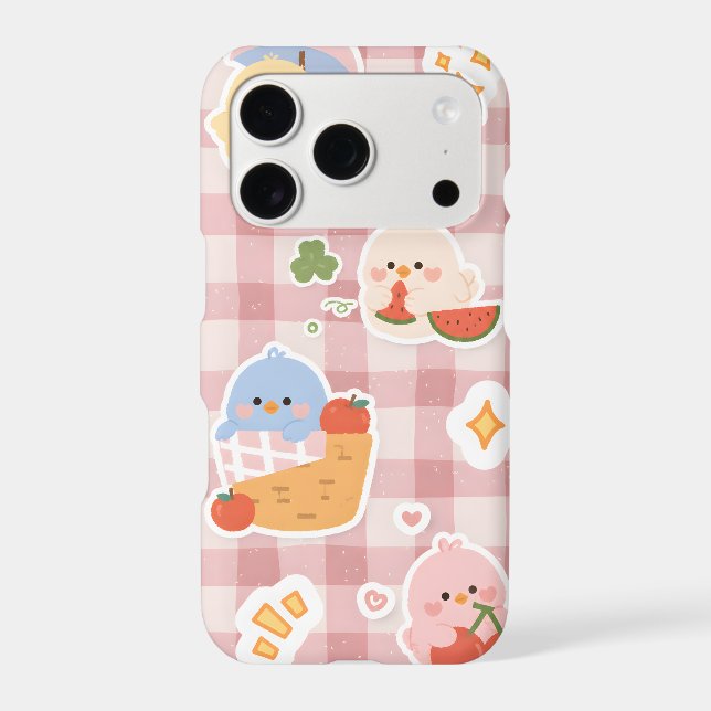 Cute Summer Picnic Birds Phone Case (Back)