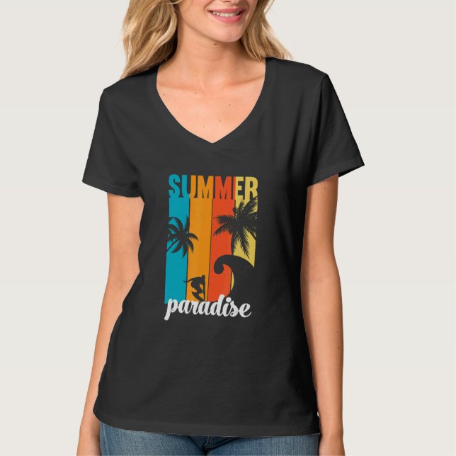 Cute Summer  Summer Paradise Summer T-Shirt (Front)