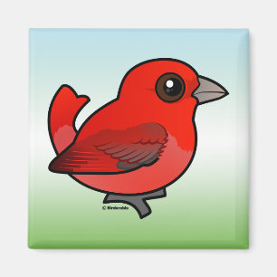 Cute Summer Tanager Magnet