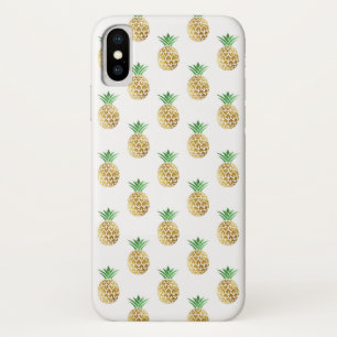 Cute Summer Tropical Gold Foil Pineapple Pattern Case-Mate iPhone Case