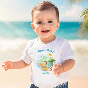 Cute Summer Vacation Name Beach baby Boy Baby T-Shirt