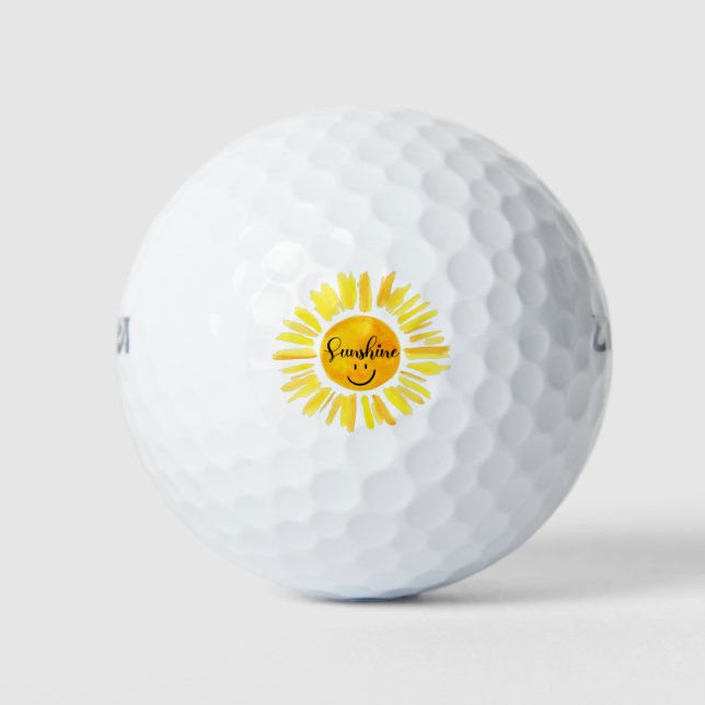 Cute summer Vacay Mode sunshine Golf Balls (Front)