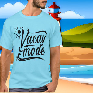 Cute summer Vacay Mode words t-shirt