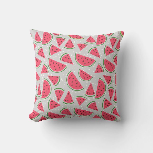 Cute Summer Watermelon Pattern Cushion (Front)