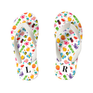 Cute Summertime Insects Kid's Jandals