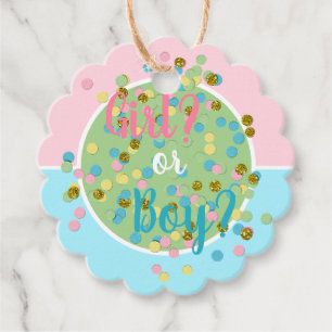 Cute Summery Fun Colourful Confetti Dots Favour Tags