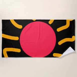 Cute sun beach towel