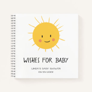 Cute Sun Boy Baby Shower Guest Book