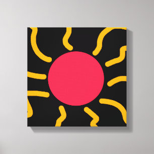 Cute sun canvas print