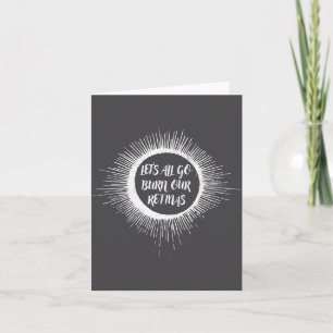 Cute Sun Eclipse Solar Total Let's Card