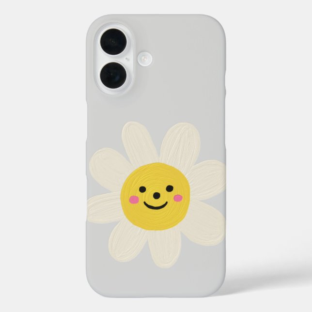Cute Sun Emoji Phone Case – Aesthetic Yellow Desig (Back)