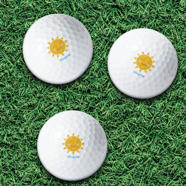 Cute Sun Golf Balls (Cute Sun Golf Balls)