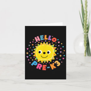Cute Sun Hello Pre-k3 Card