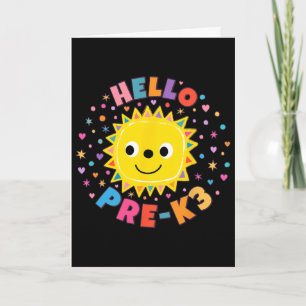 Cute Sun Hello Pre-k3  Card