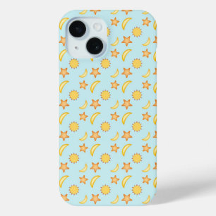 Cute Sun, Moon and Stars Design iPhone 15 Case