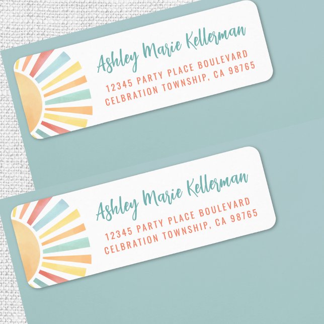 Cute Sun Return Address (Cute Sun Return Address label)