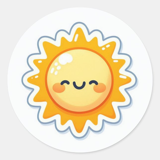 cute sun sticker (Front)