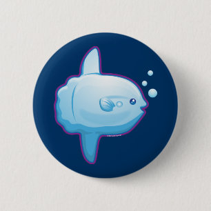 Cute Sunfish 6 Cm Round Badge