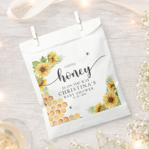 Cute Sunflower Bee Baby Shower Favour Bags
