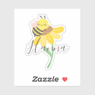 Cute Sunflower & Bee Script Name
