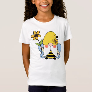 Cute Sunflower Bumblebee Gnome T-Shirt