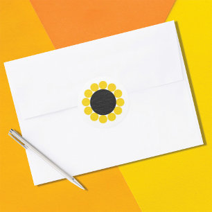 Cute Sunflower Classic Round Sticker