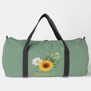 Cute Sunflower & Daisy  Duffle Bag