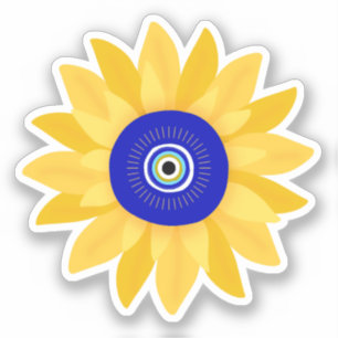 Cute Sunflower Evil Eye Flower