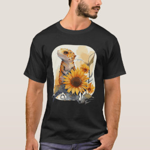 Cute Sunflower Gecko Leopard Gecko Reptile Lizard T-Shirt