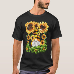 Cute Sunflower Gnome For  Gardener And Cute Mum Su T-Shirt
