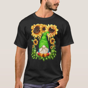 Cute Sunflower Gnome Yoga Motif For Women Summer M T-Shirt