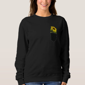 Cute Sunflower In The Pocket Vintage Men Women Ap Sweatshirt