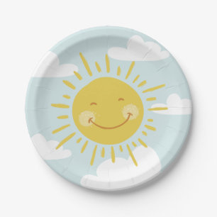Cute Sunny Day Paper Plate