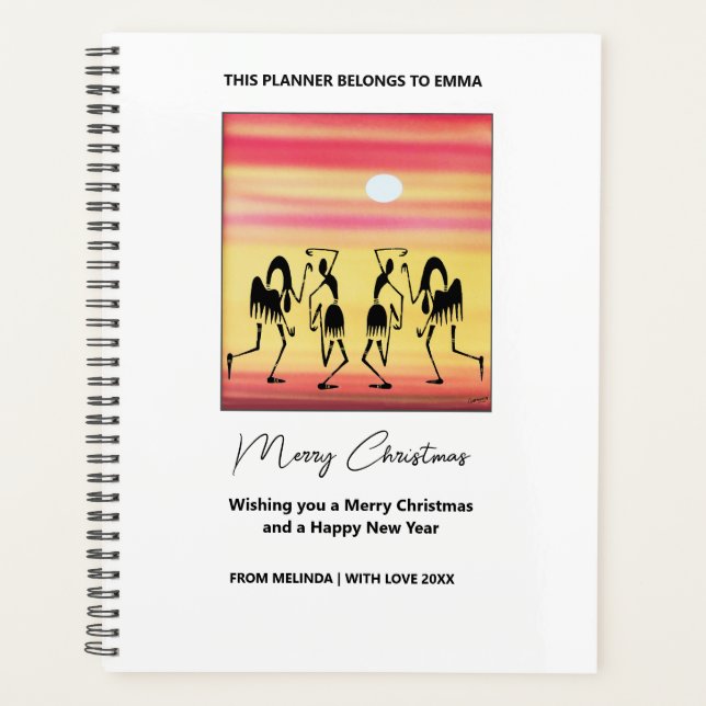 Cute Sunset, African Art, Break Dance Planner (Front)