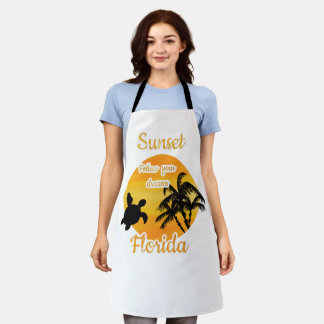 Cute Sunset in Florida Apron