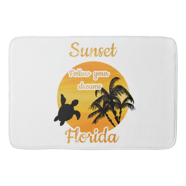 Cute Sunset in Florida   Bath Mat (Front)