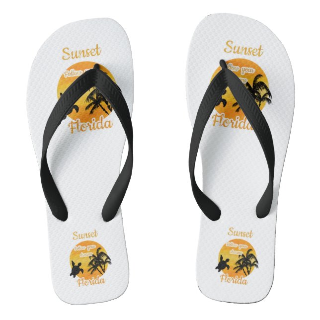 Cute Sunset in Florida   Jandals (Footbed)