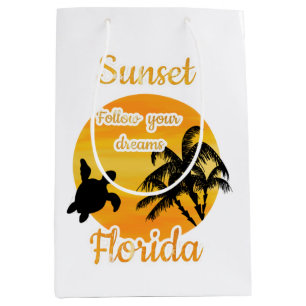 Cute Sunset in Florida Medium Gift Bag