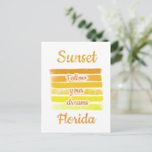 Cute Sunset in Florida   Postcard