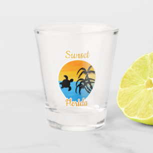 Cute Sunset in Florida Shot Glass