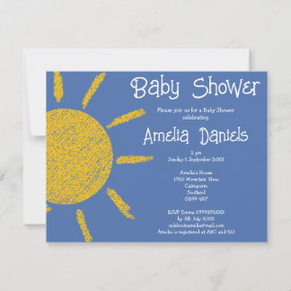 Cute Sunshine Baby shower Invitation